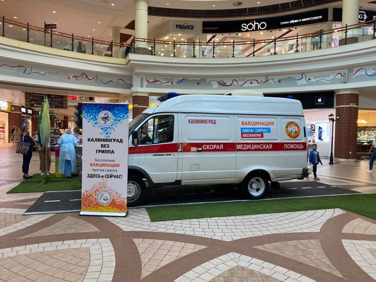 Мобильная бригада Городской больницы № 2 привила от гриппа 527 калининградцев