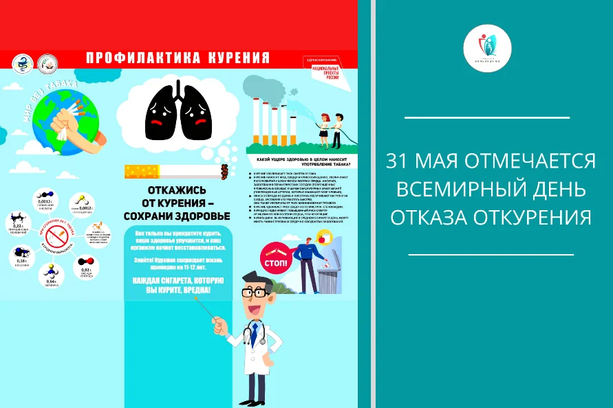 31 мая отмечается Всемирный день отказа от курения