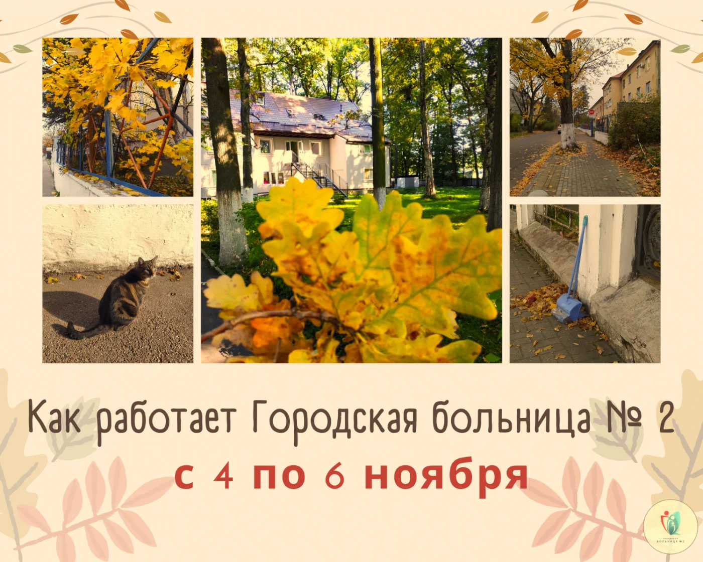 Как работает Городская больница № 2 с 4 по 6 ноября