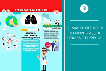 31 мая отмечается Всемирный день отказа от курения