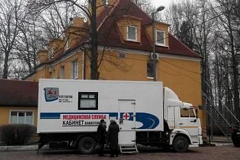 25 февраля  на территории Городской больницы № 2 начал работу  передвижной маммографический кабинет