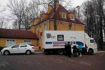 Передвижной маммографический кабинет  примет более ста пациенток