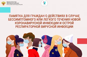 Памятка для граждан о действиях в случае бессимптомного или легкого течения новой коронавирусной инфекции и острой респираторной вирусной инфекции