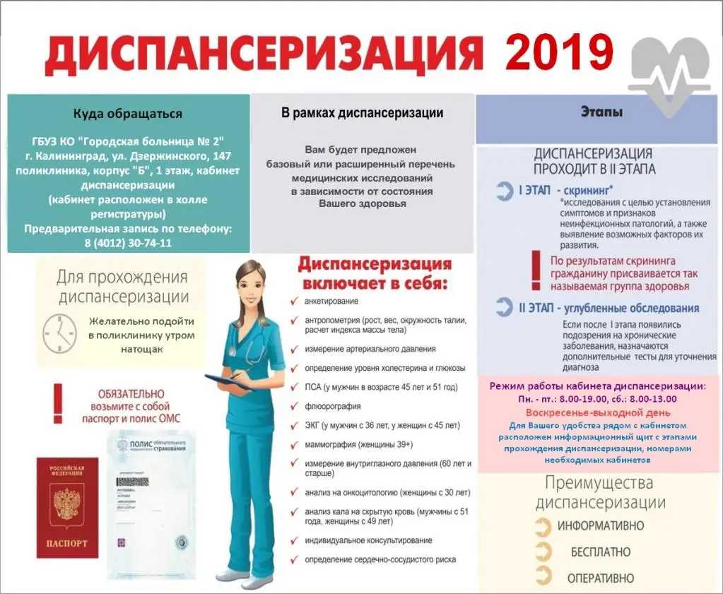 Приглашаем на диспансеризацию - Городская больница № 2